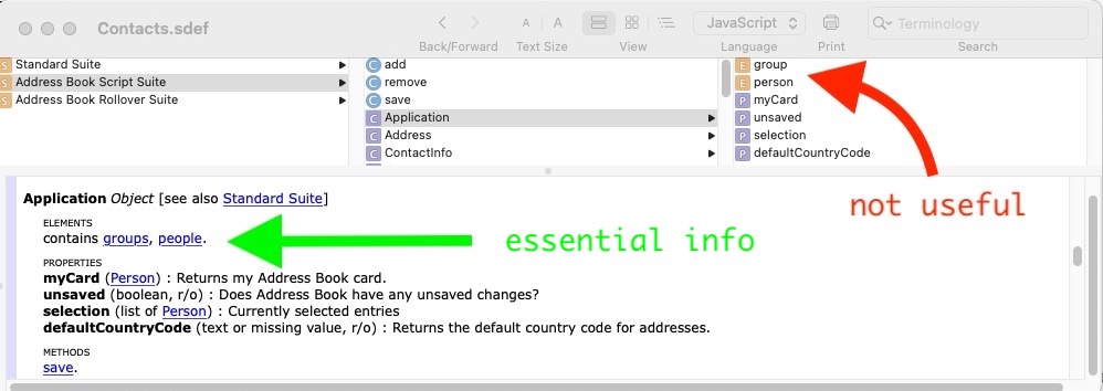 script dictionary